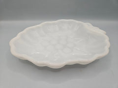 Vintage Milk Glass Grapes Plate – 7