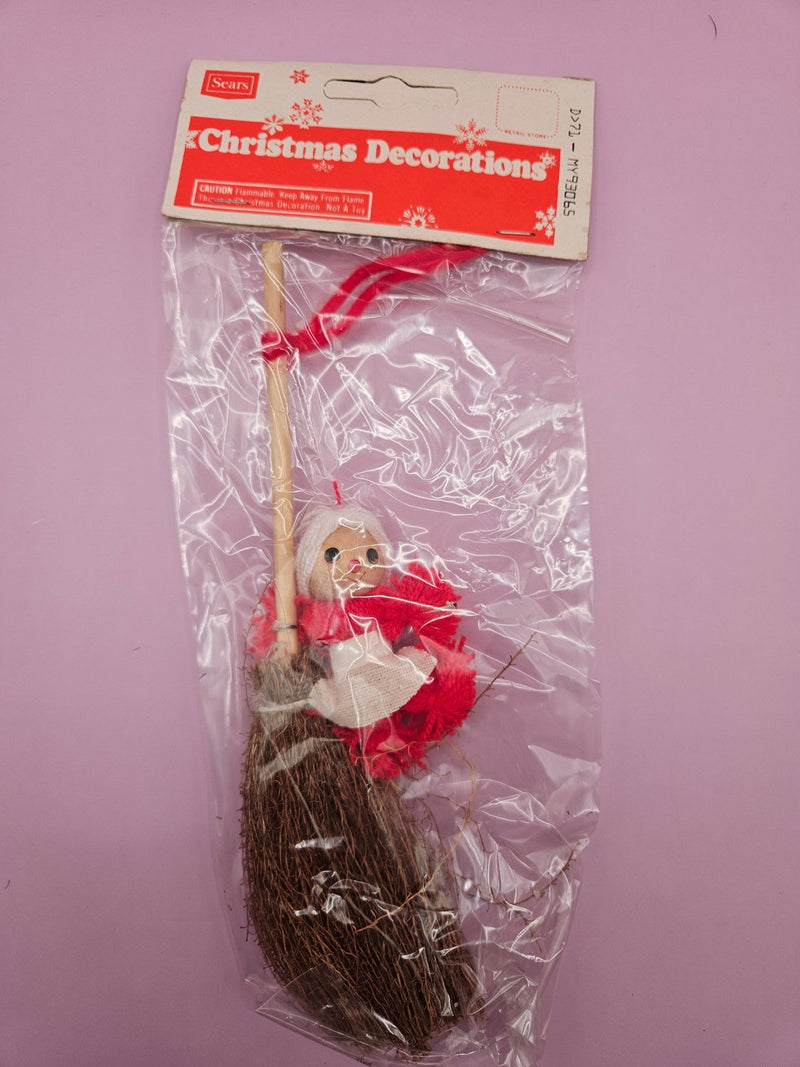 Vintage Sears Straw Broom Christmas Decorations - holiday decorLoving Coastal Living