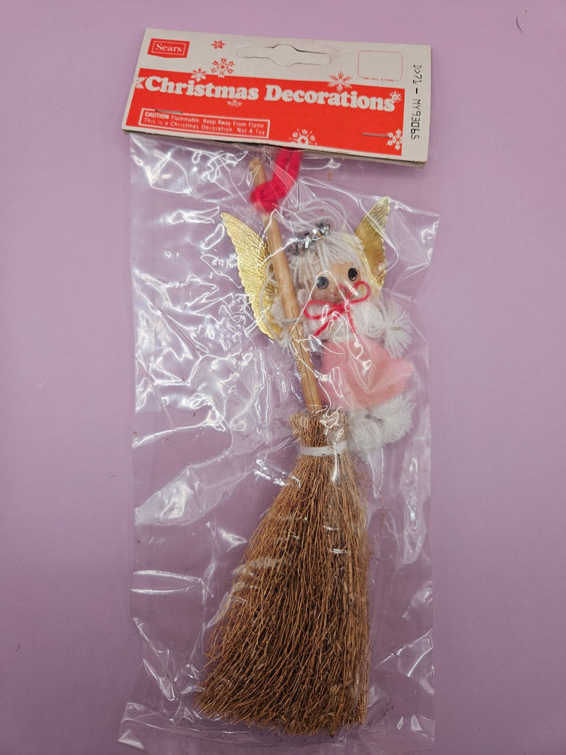 Vintage Sears Straw Broom Christmas Decorations - holiday decorLoving Coastal Living