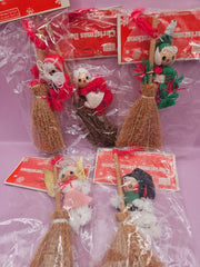 Vintage Sears Straw Broom Christmas Decorations - holiday decorLoving Coastal Living