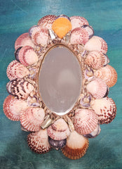 Vintage Seashell Mirror - Coastal Shell Decor (16x12) - Wall DecorLoving Coastal Living