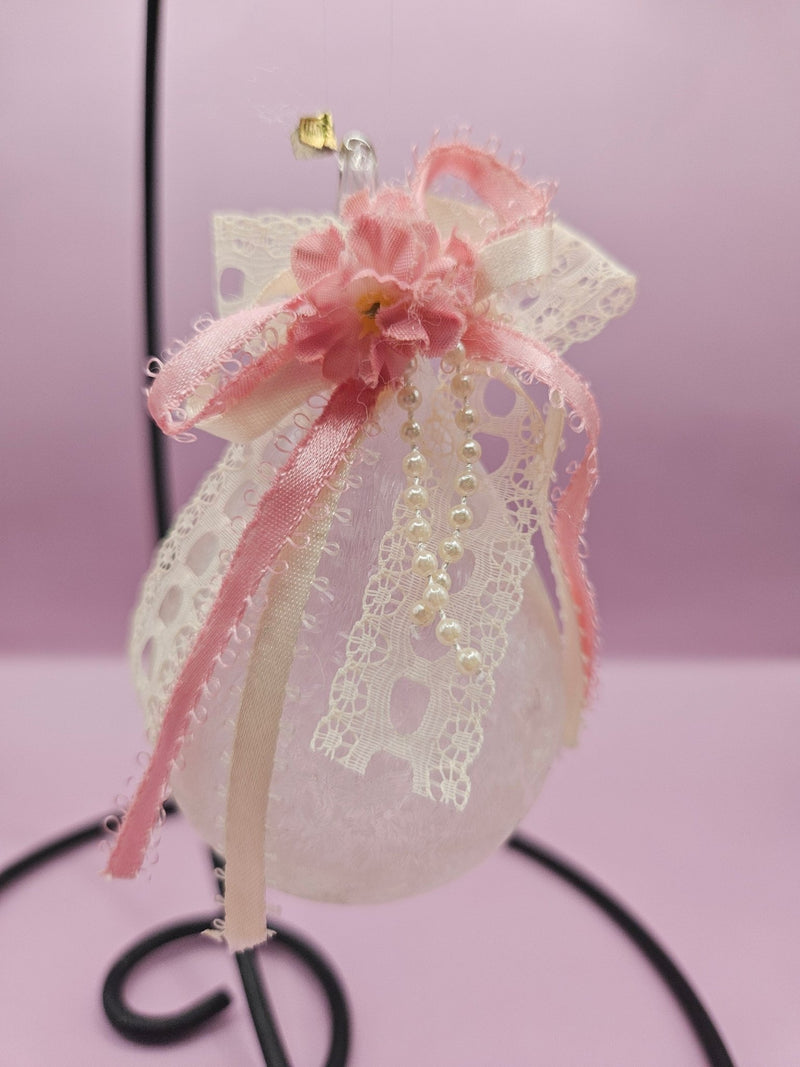 Vintage Set of 3 Hand - Decorated Glass Ornaments – 4" - OrnamentsLoving Coastal Living