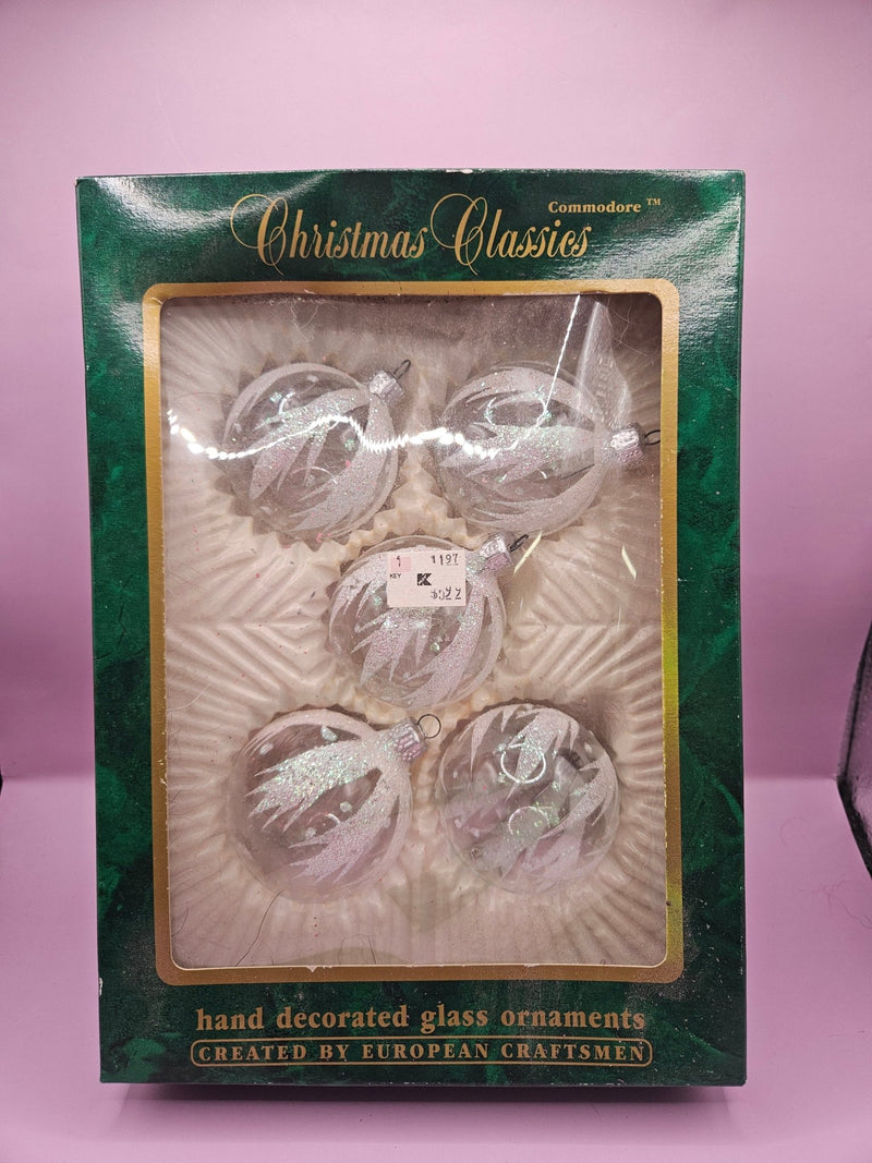 Vintage Set of 5 Glass Ornaments - OrnamentsLoving Coastal Living