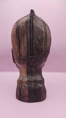 Vintage Solid Wood African Carved Monk Sculpture – 8.5