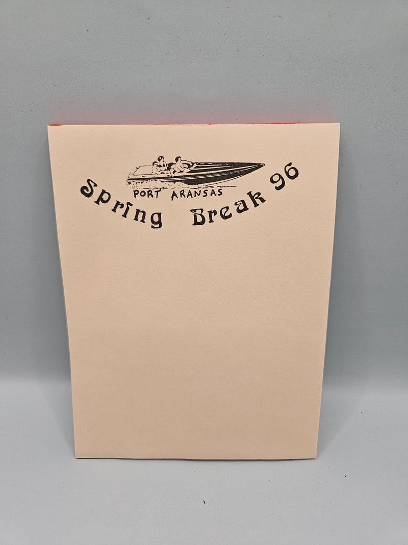 Vintage Spring Break 1996 Port Aransas, Texas Note Pad – 4 Styles, 5.5"x4.5" - stationaryLoving Coastal Living