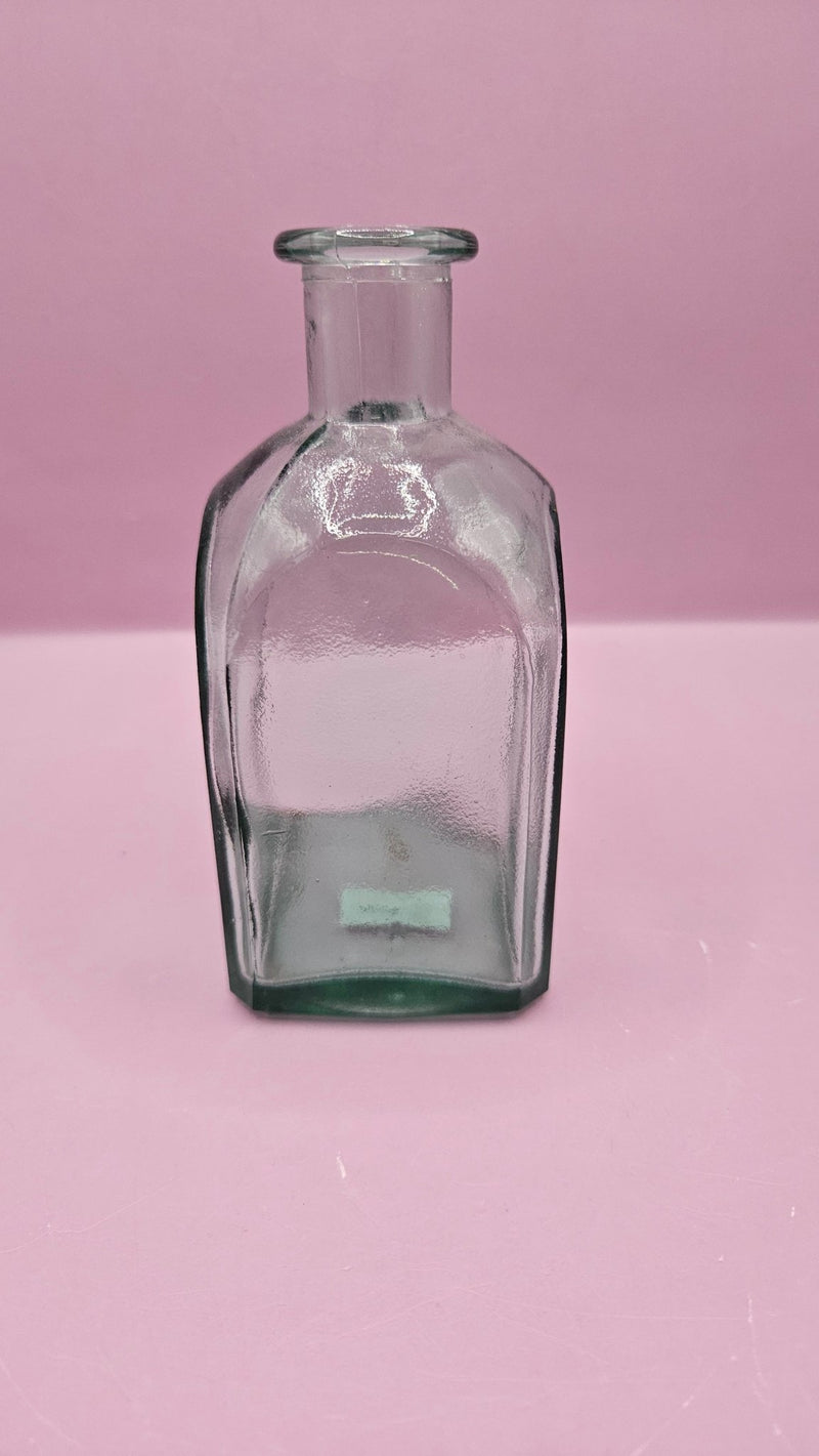 Vintage Square Glass Bottle – 5.5" x 2.5" - Accent DecorLoving Coastal Living