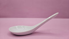 Vintage White Ceramic Soup Spoon – 5.4