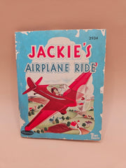 Vintage Whitman Tiny Tales Miniature Jackie's Airplane Ride Soft Cover Book - BooksLoving Coastal Living