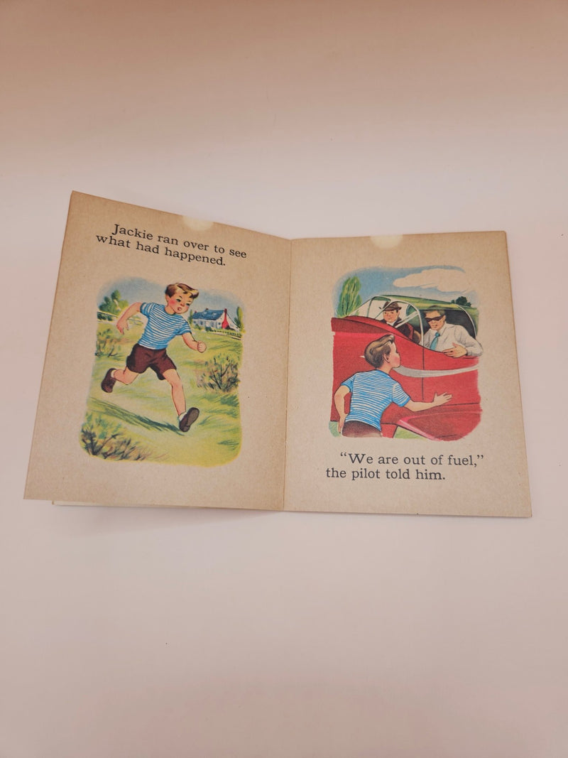 Vintage Whitman Tiny Tales Miniature Jackie's Airplane Ride Soft Cover Book - BooksLoving Coastal Living