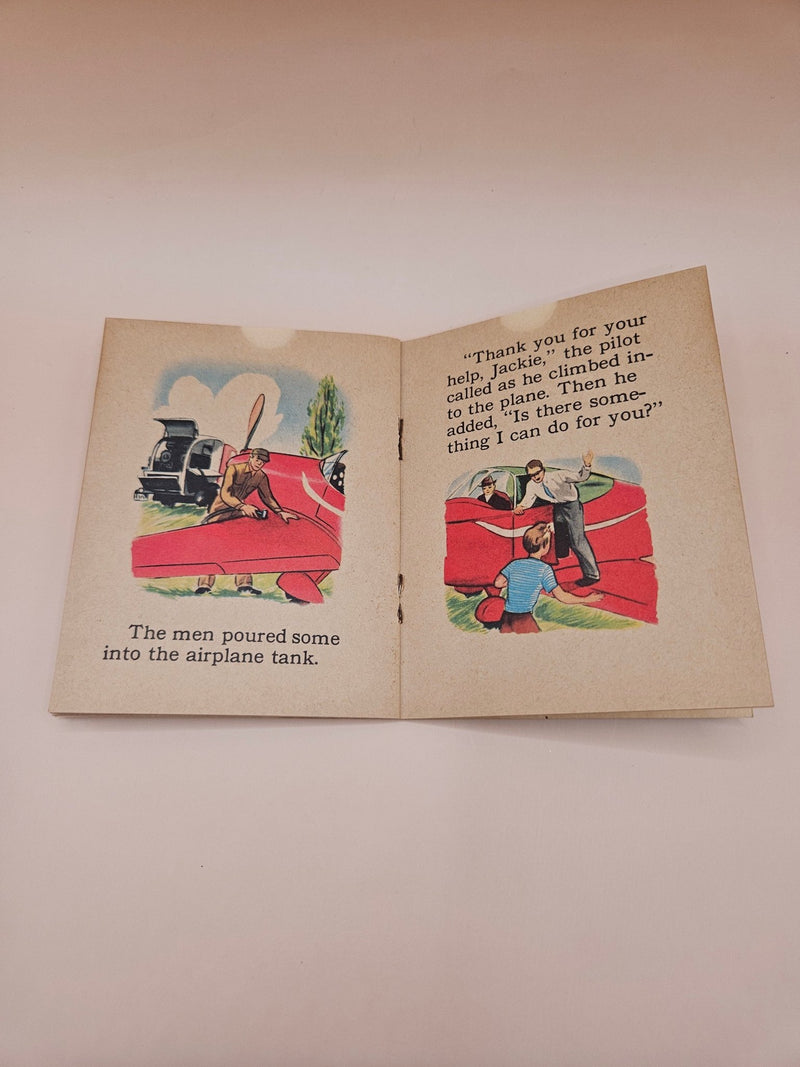 Vintage Whitman Tiny Tales Miniature Jackie's Airplane Ride Soft Cover Book - BooksLoving Coastal Living