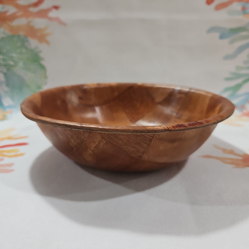 Vintage Wooden Woven Salad Bowl - DishesLoving Coastal Living