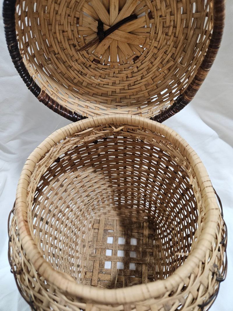 Vintage Woven Wicker Basket - BasketsLoving Coastal Living