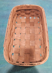 Vintage Woven Wooden Basket – 13.25