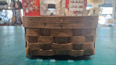 Vintage Woven Wooden Basket – 13.25