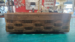 Vintage Woven Wooden Basket – 13.25