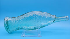 Nautical fish bottle in light green glass
