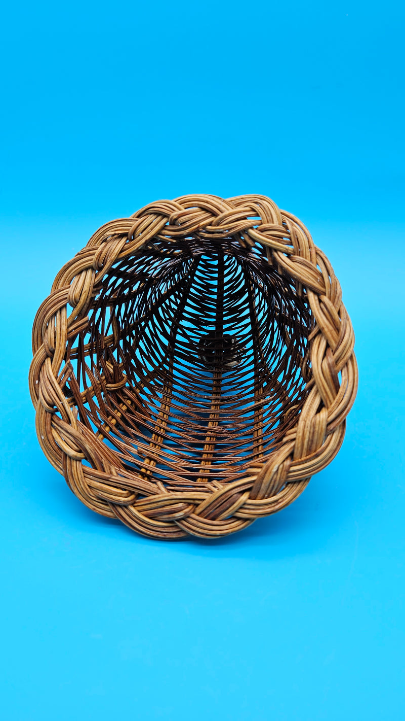 Handcrafted wicker cornucopia