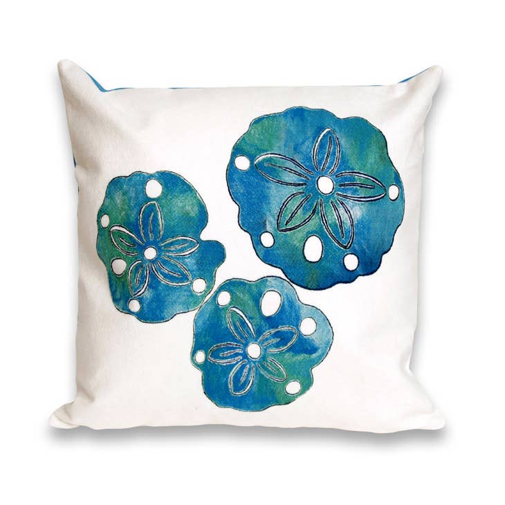 Visions I Sand Dollar Indoor/Outdoor Pillow 20" x 20" - pillowLiora Manne