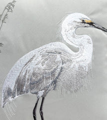 White Egret Indoor Throw Pillow - Rightside Design