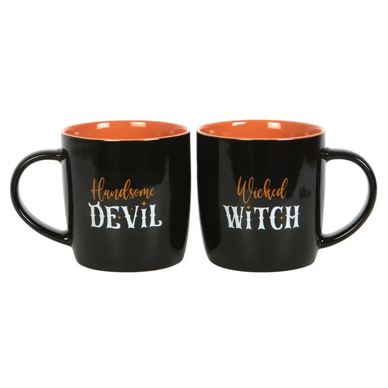 Wicked Witch and Handsome Devil Couples Halloween Mug Set - Something Different Wholesale