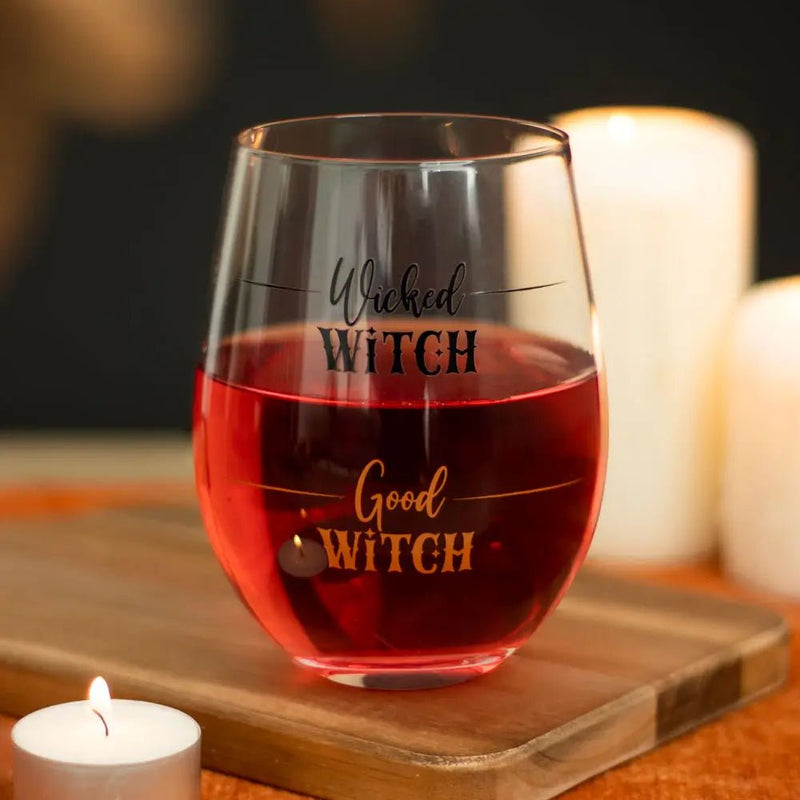 Wicked Witch Stemless Halloween Wine Glass - Something Different Wholesale