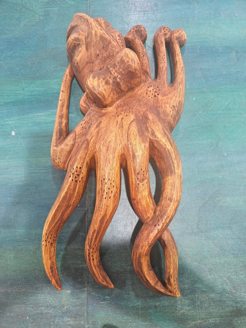 Wood Carved Octopus - Accent DecorWorld Shells Imports