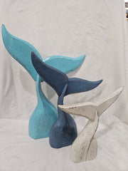 Wood Whale Tails - Accent DecorWorld Shells Imports