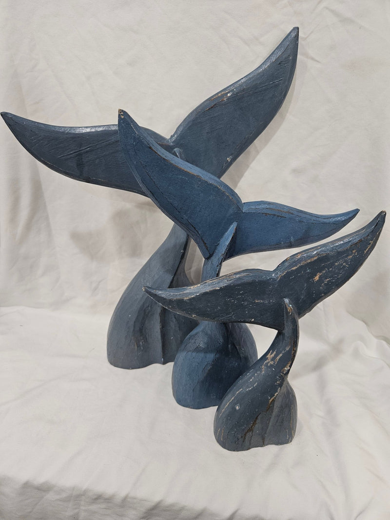 Wood Whale Tails - Accent DecorWorld Shells Imports