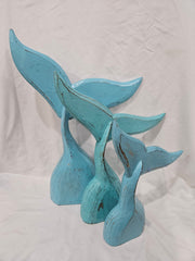 Wood Whale Tails - Accent DecorWorld Shells Imports