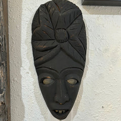 Wooden Folk Mask - Loving Coastal Living