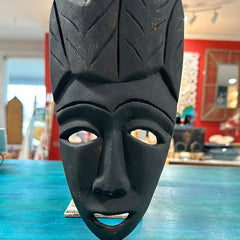 Wooden Folk Mask - Loving Coastal Living