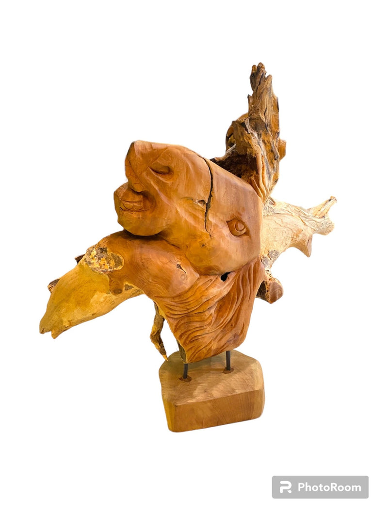 Wooden Horse Head Sculpture - 32" - Wood AccentLoving Coastal Living