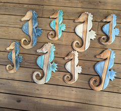 Wooden Seahorse Wall Decor - Loving Coastal Living