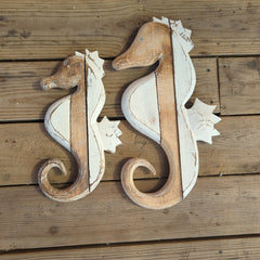 Wooden Seahorse Wall Decor - Loving Coastal Living