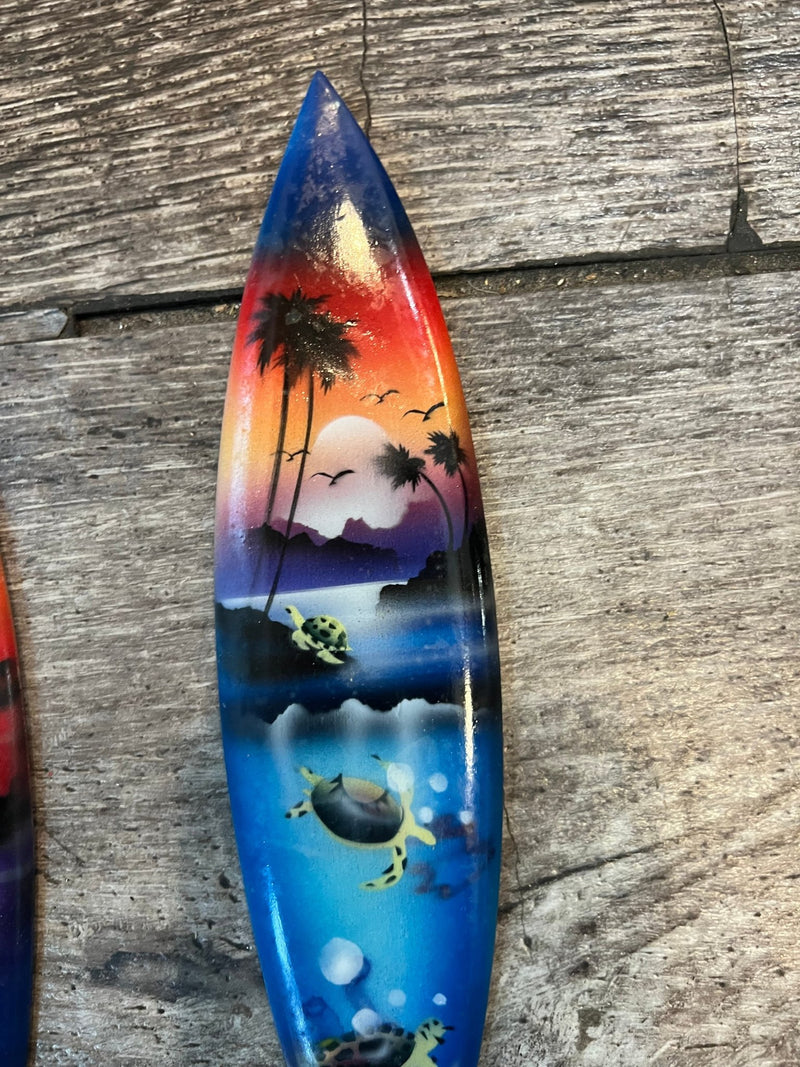 Wooden Surfboard with Metal Man - 8 Styles - Accent DecorWorld Shells Imports