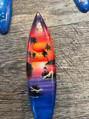 Wooden Surfboard with Metal Man - 8 Styles - Accent DecorWorld Shells Imports