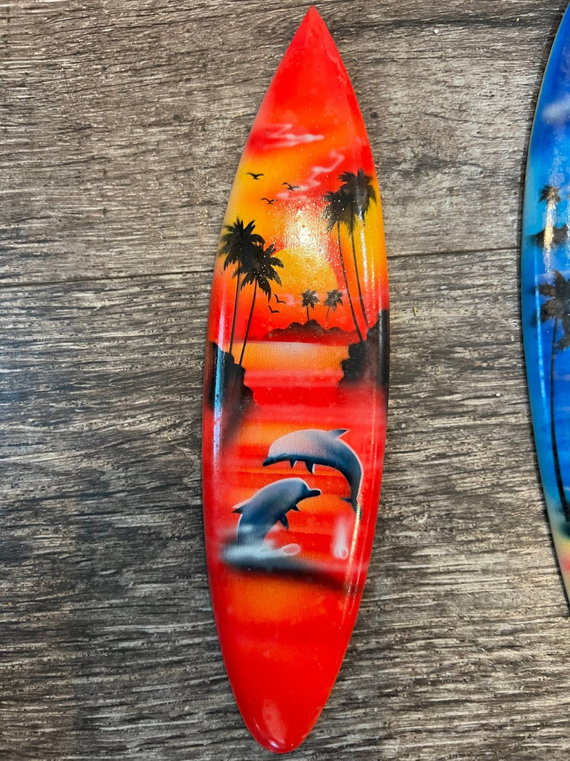 Wooden Surfboard with Metal Man - 8 Styles - Accent DecorWorld Shells Imports