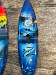 Wooden Surfboard with Metal Man - 8 Styles - Accent DecorWorld Shells Imports