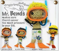 Mr. Bends- Inspirational String Scuba Diver Doll Keychain