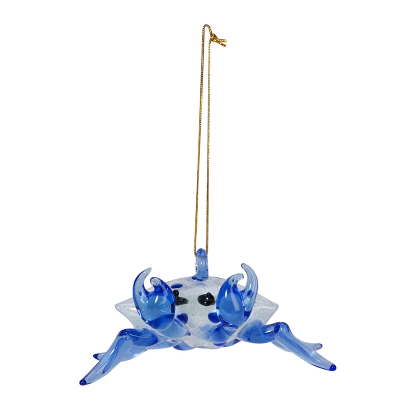 Glass Glowing Crab Ornament