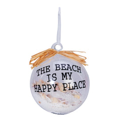 Beach is My Happy Place Christmas Ornament