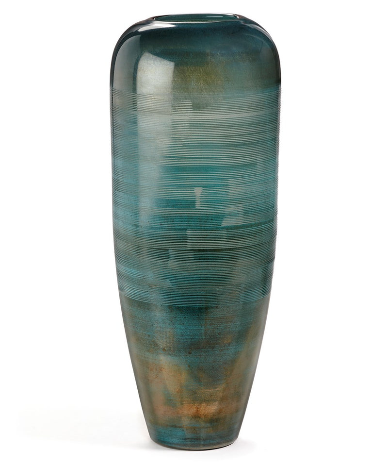 Copper and Turquoise Glass Vase - Three Styles