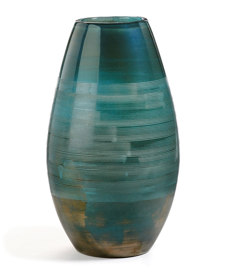 Copper and Turquoise Glass Vase - Three Styles