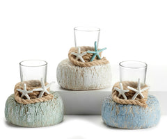 Starfish Candle Holder - Available in Light Blue, White, or Light Green