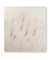 Cream and Pink Pampas Grass Wall Print