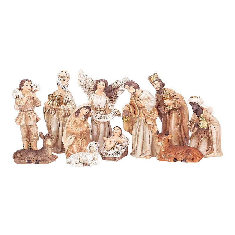 11 Piece Neutral Toned Nativity Set - ChristmasDicksons