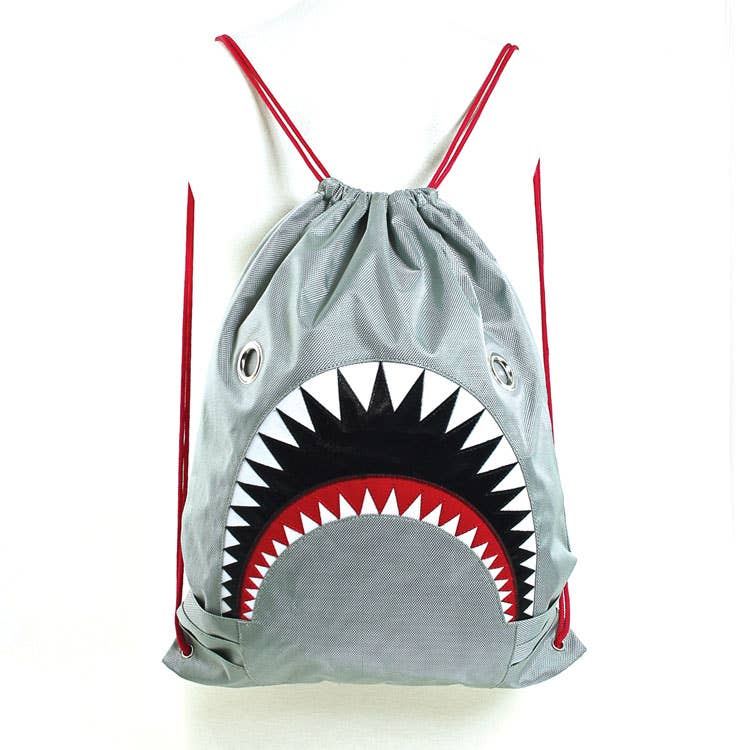 Drawstring Shark Backpack