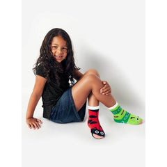 Ladybug & Caterpillar | Kids & Adult Socks | Mismatched Fun Socks