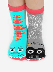 Giant Gorilla & Mutant Lizard | Kids & Adults Socks |Mismatched Socks