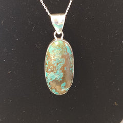 Turquoise Oblong Oval Pendant